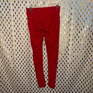 Red Scrunch butt TikTok leggings yoga pants Size S